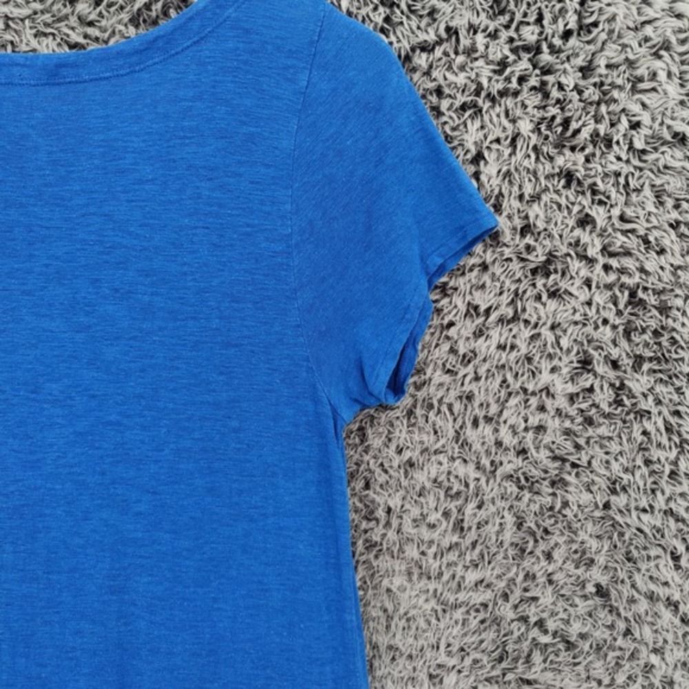 Eileen Fisher Womens Coastal Minimalist Hemp Cotton Dress M Blue Asymmetric Hem - Picture 13 of 16